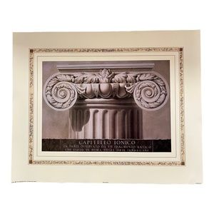 Vintage 90s architecture Poster Roman Ionic Capital 1995/ NWOT​